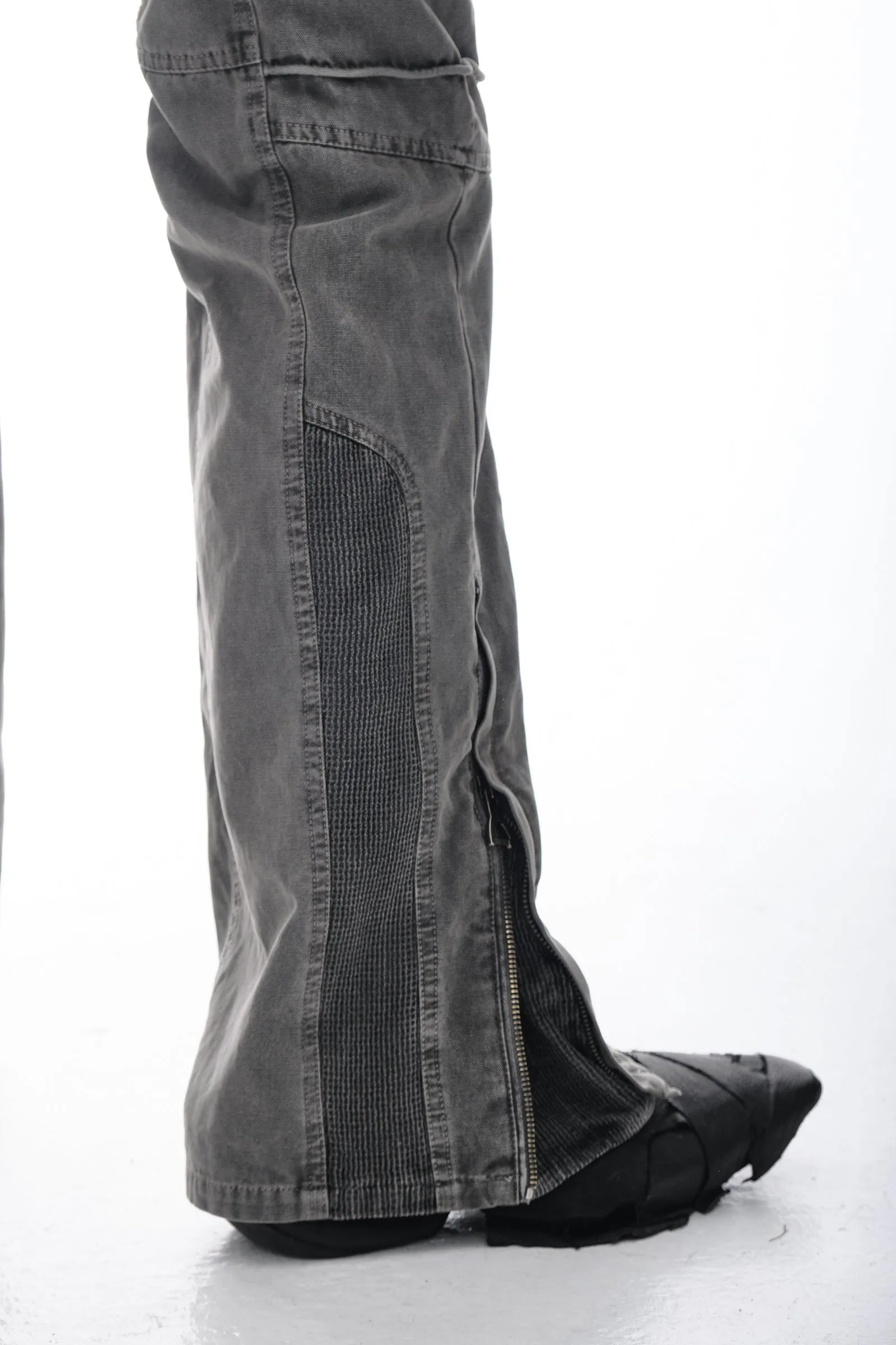 Patchwork utility pants