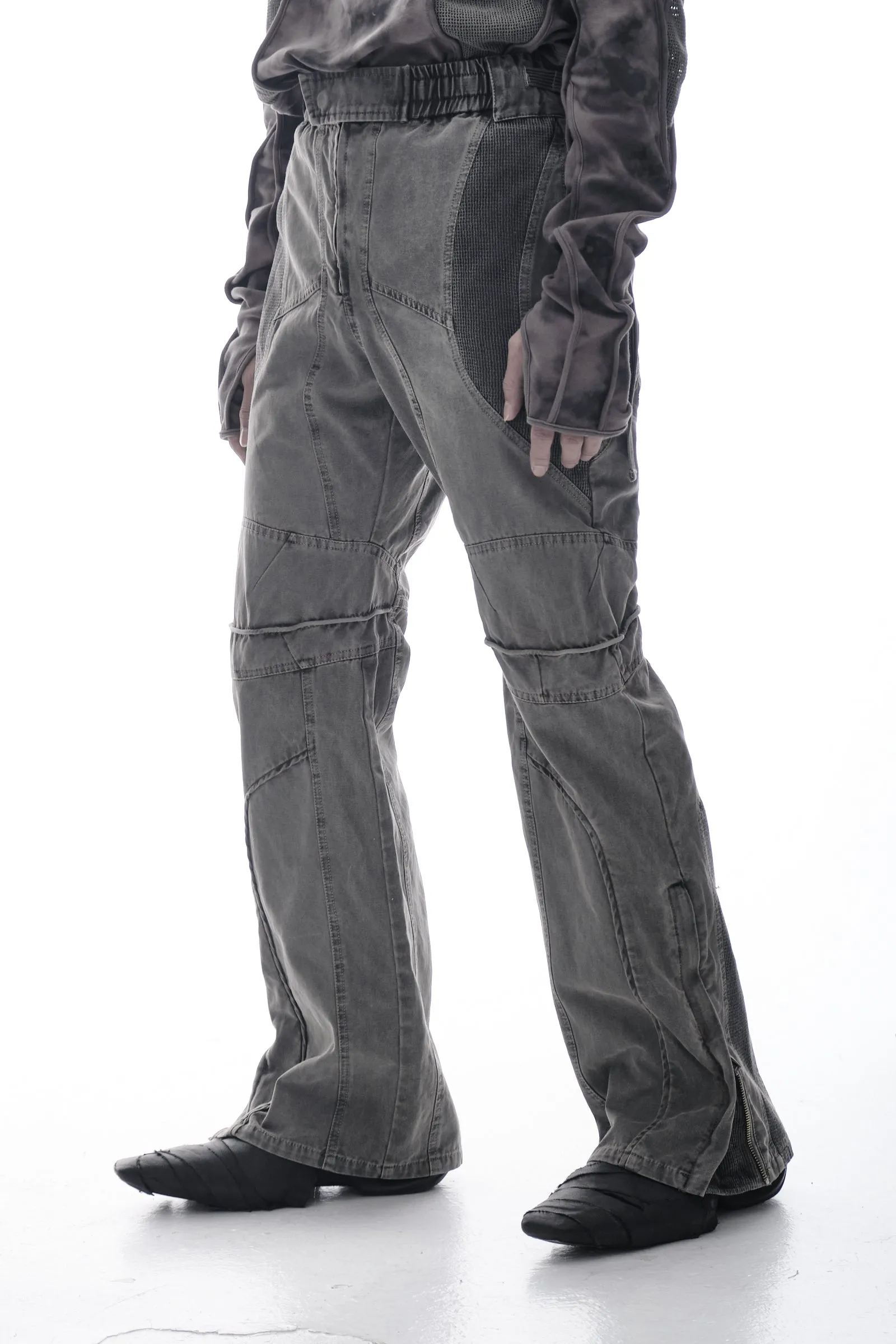 Patchwork utility pants