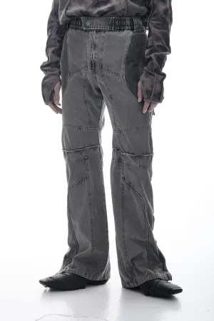 Patchwork utility pants