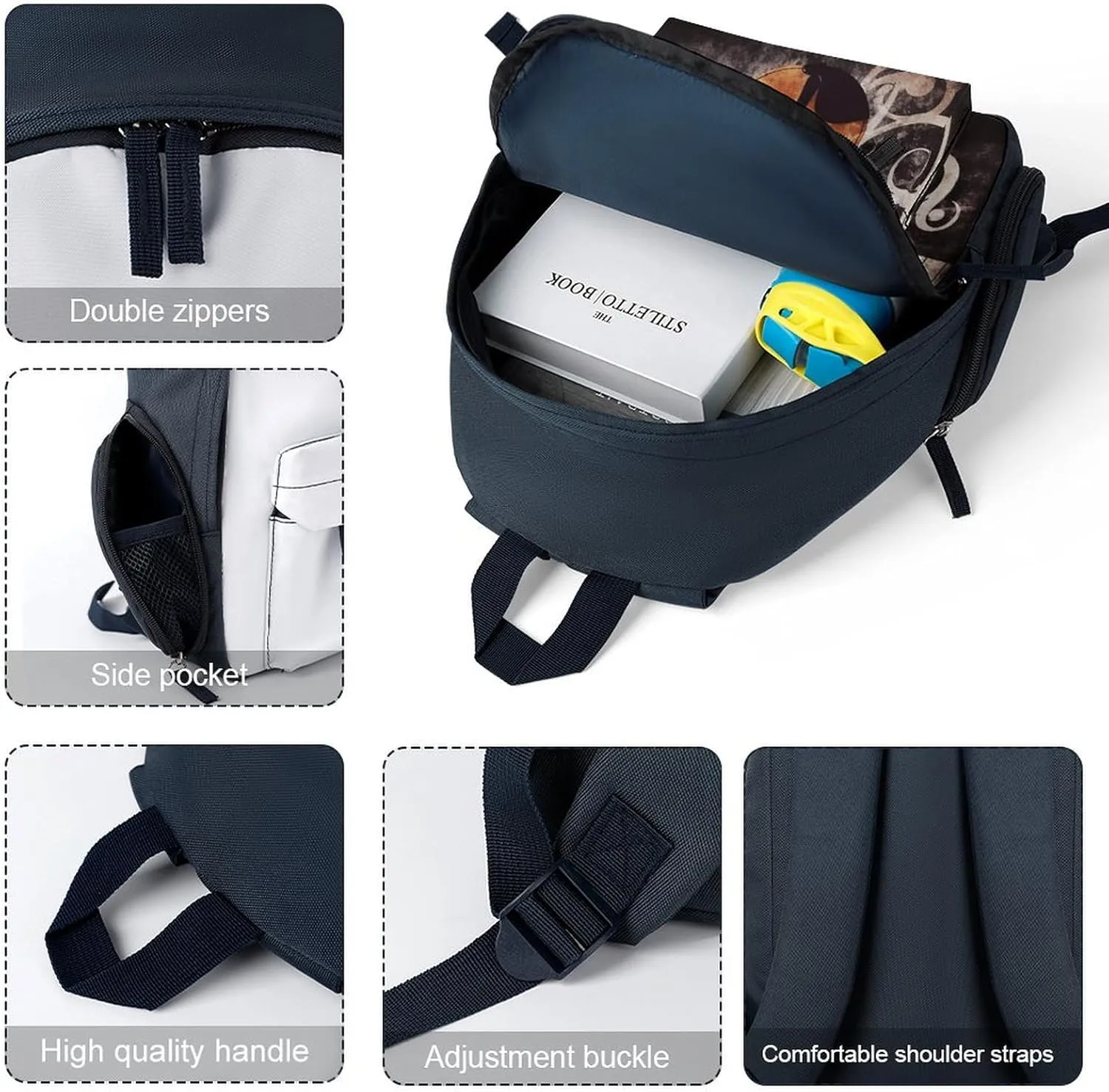 Piano Violin Music Notes Travel Backpack Casual Bag Lightweight Hiking Backpacks for Business, Travelling, Hiking