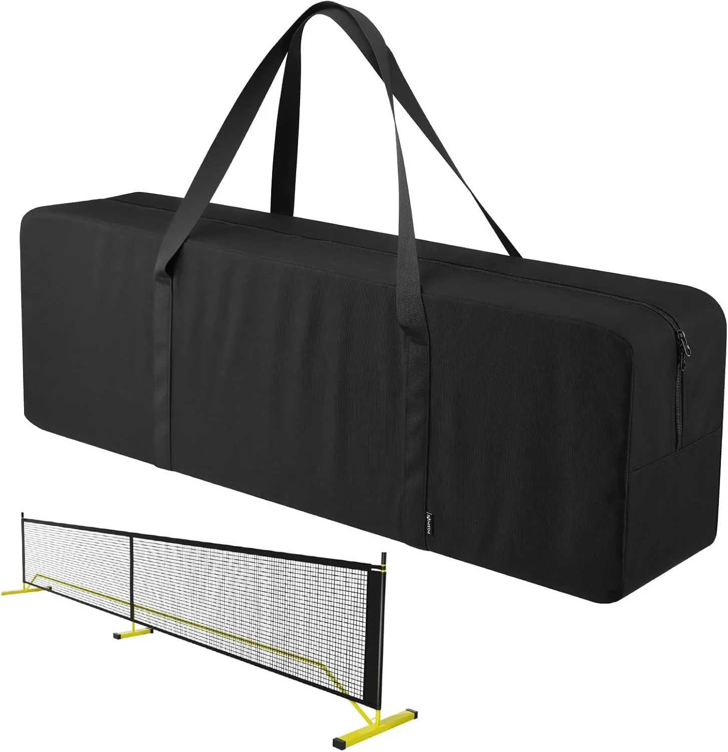 Pickleball Net Set Carry Bag Portable Pickle Ball Equipment Storage Bag Foldable Badminton Net System Replacement Bag Heavy Duty Zipper Duffle Bag for Indoor Outdoor Driveway Backyard
