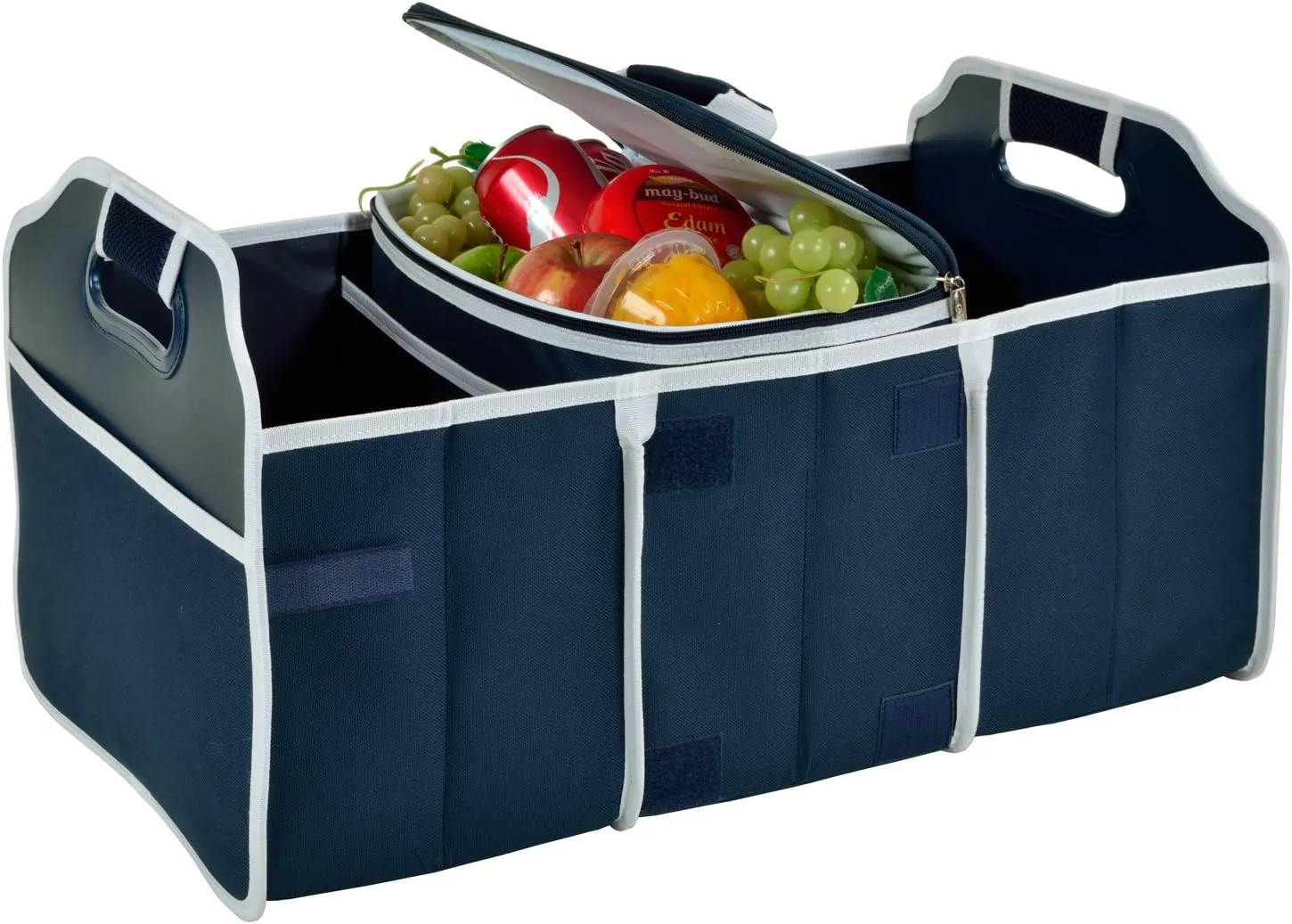 Picnic at Ascot 3 Section Folding Trunk Organizer- with Removable Cooler- Designed & Quality Approved in the USA