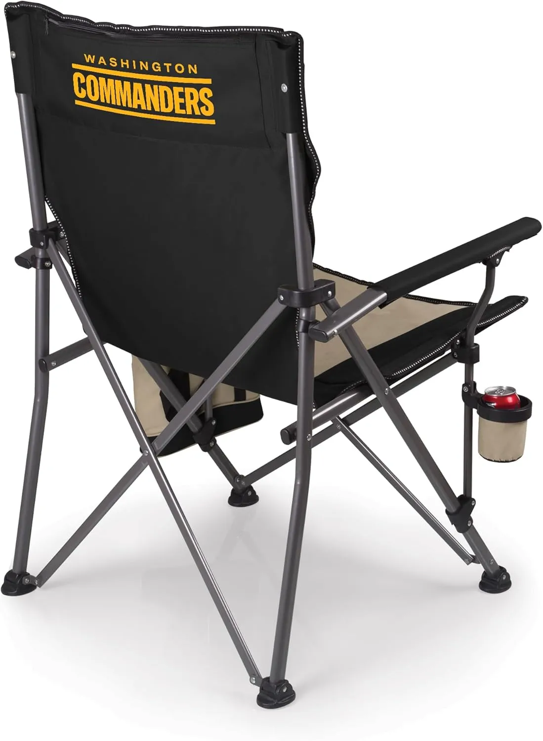 PICNIC TIME NFL Unisex-Adult NFL Big Bear XXL Camp Chair with Cooler, Heavy Duty Beach Chair, 500 lb Capacity Camping Chair with Carry Bag