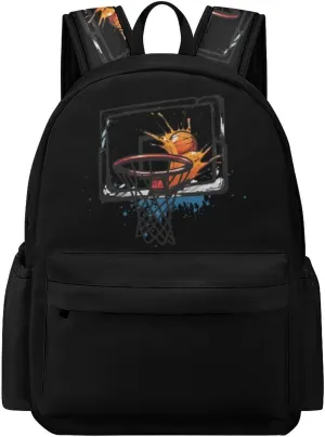 Player Basketball Slam Dunk Travel Laptop Backpack 16.5 Inch Lightweight Computer Bag Casual Daypack for Men Women