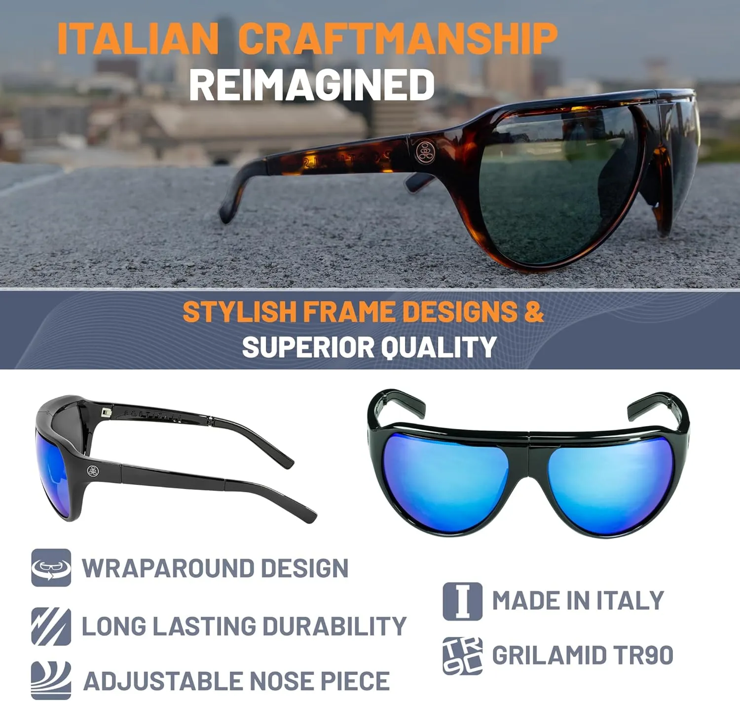 PopAir Foldable and Oversized Aviator Sunglasses for Women and Men