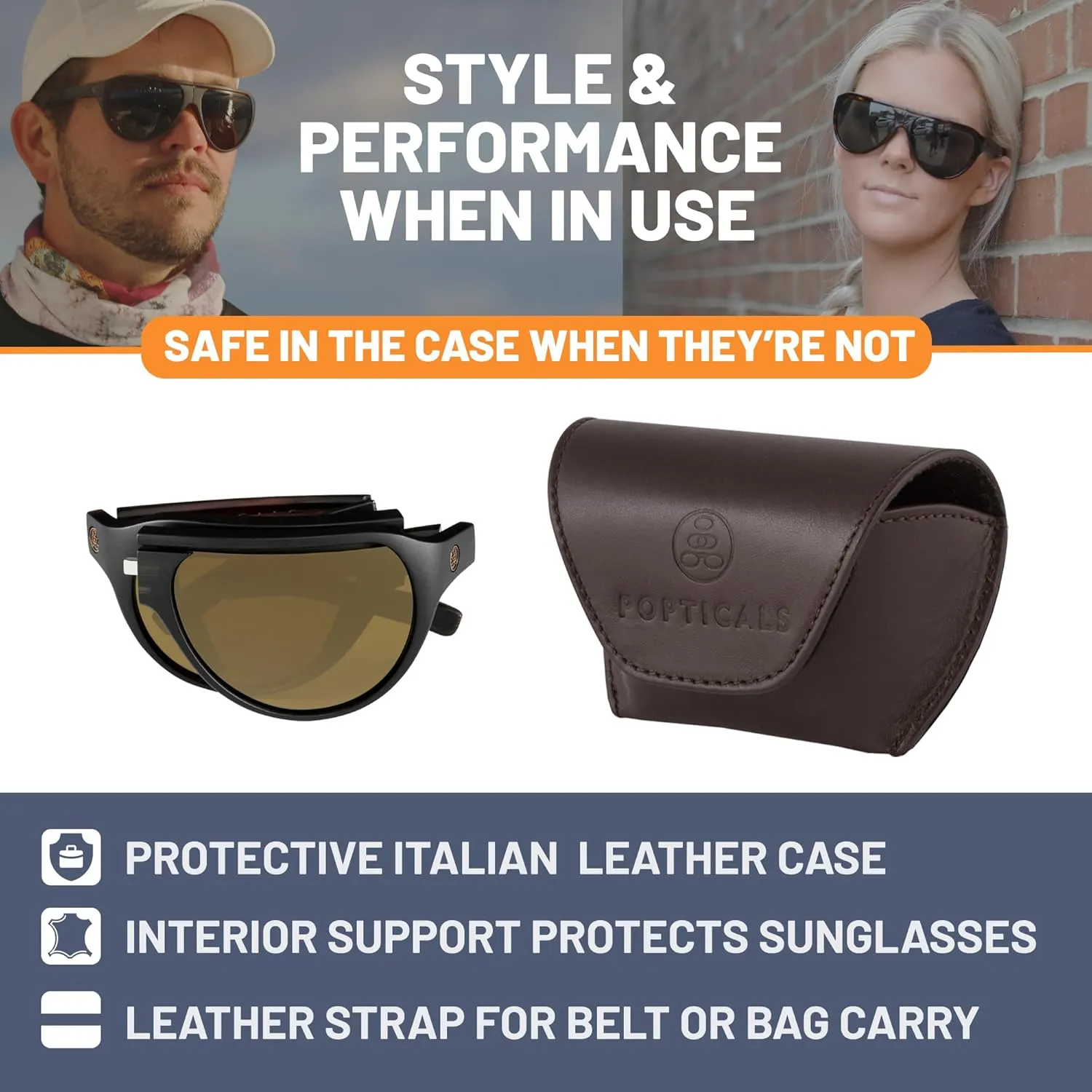 PopAir Foldable and Oversized Aviator Sunglasses for Women and Men