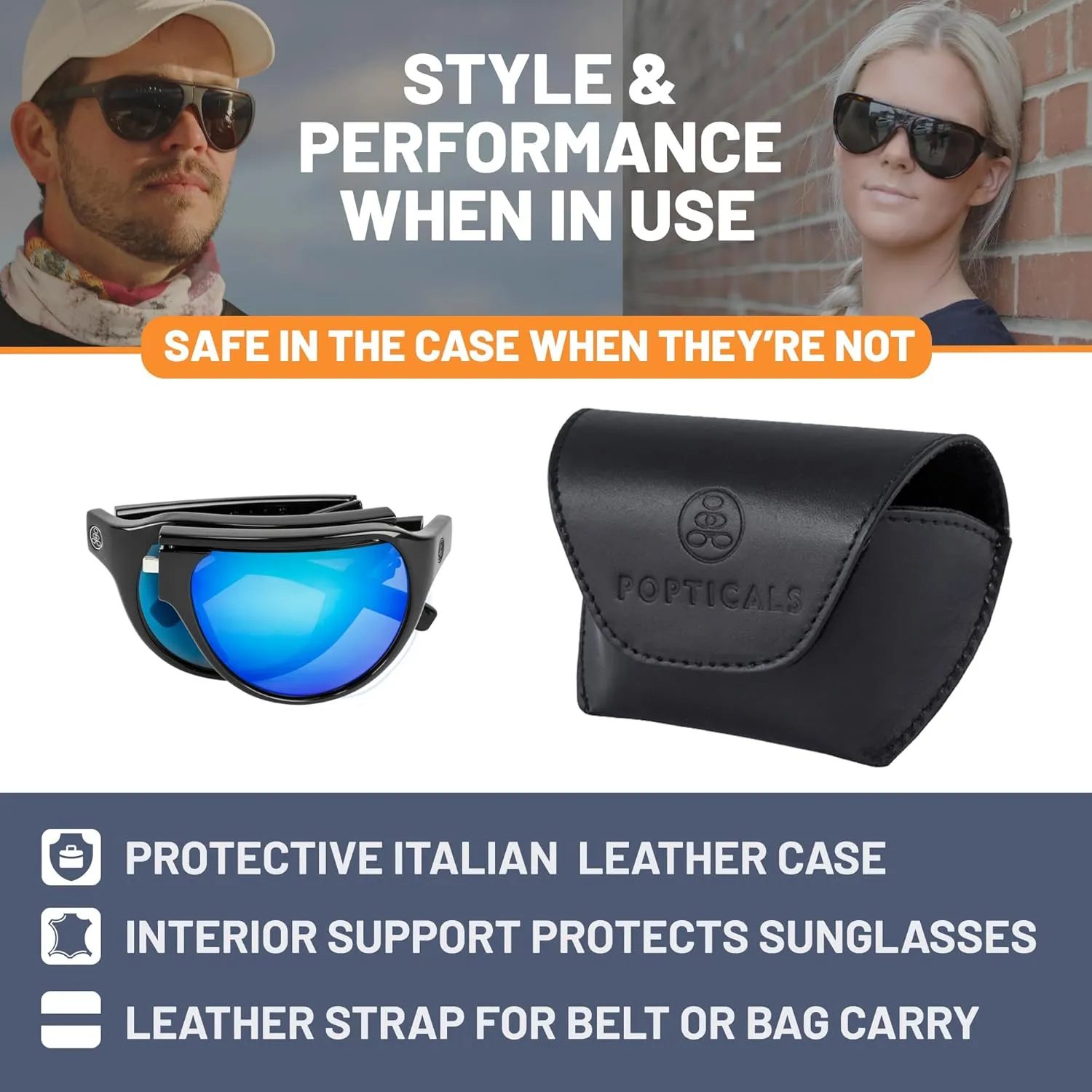 PopAir Foldable and Oversized Aviator Sunglasses for Women and Men