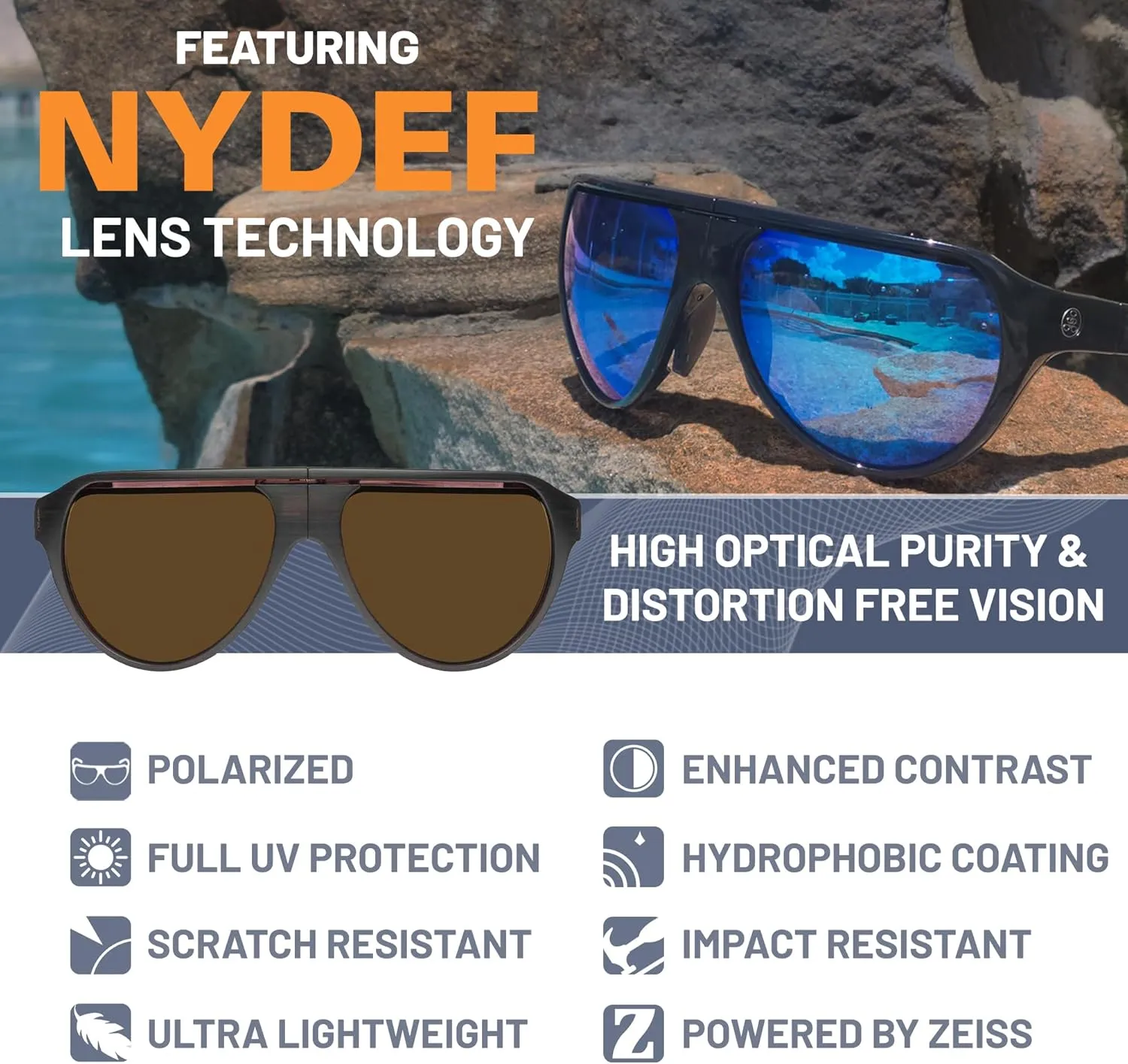 PopAir Foldable and Oversized Aviator Sunglasses for Women and Men