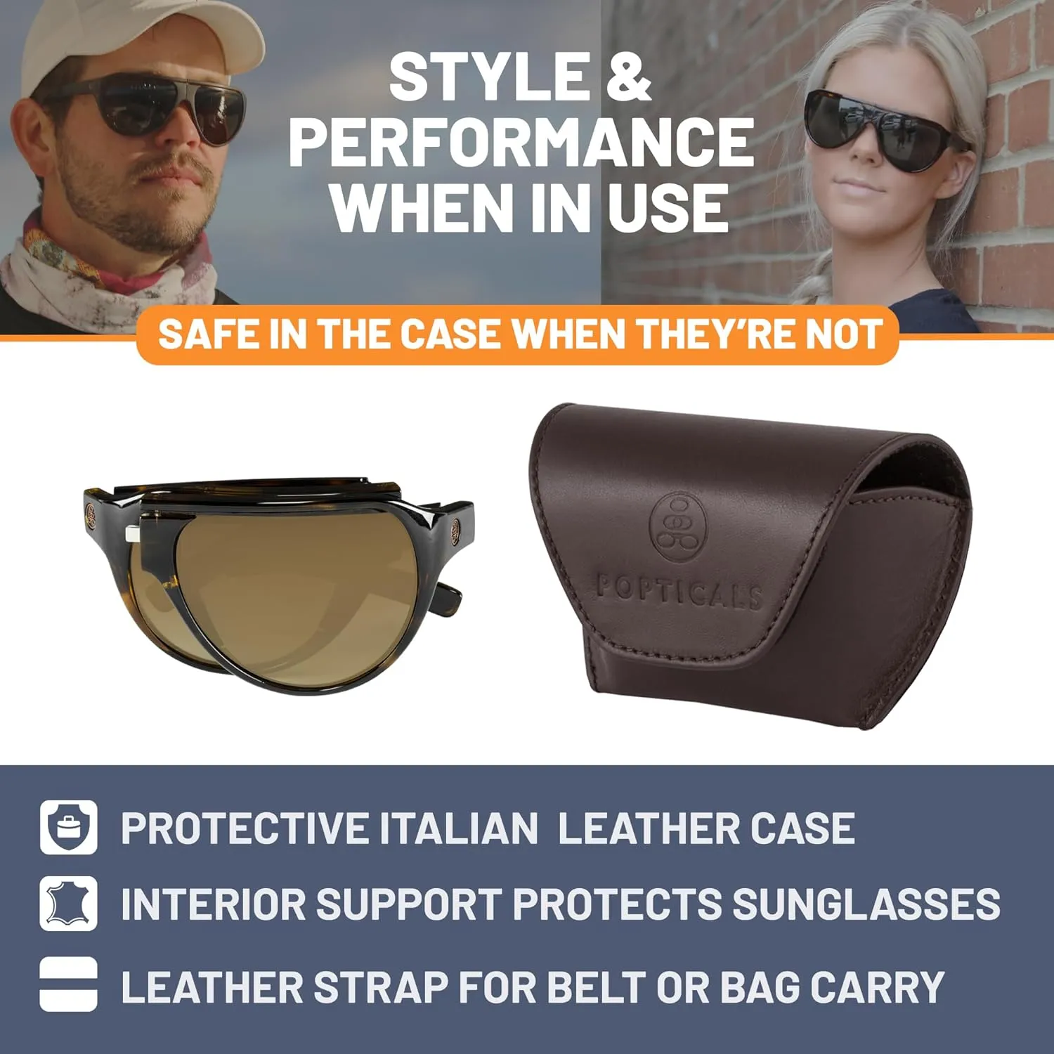 PopAir Foldable and Oversized Aviator Sunglasses for Women and Men