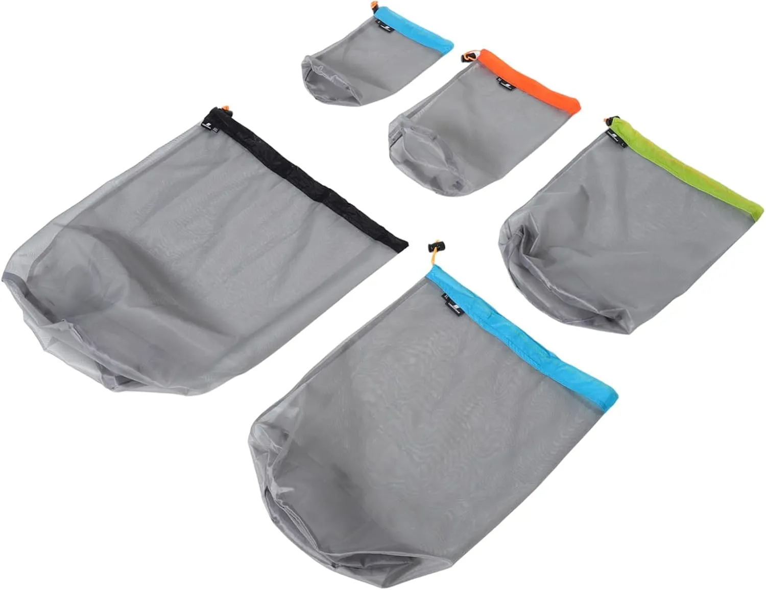 POPETPOP Backpacking Compression Sack Set Silk Sleeping Bag Liner Mesh Storage Bag for Outdoor Adventures