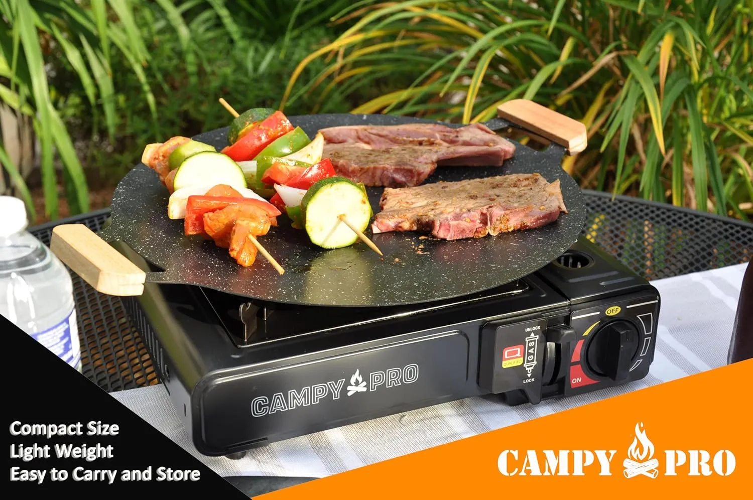 Portable Butane Gas Stove with Automatic Ignition and Carrying Case – Compact Camping Stove for Hiking, Outdoor Cooking, and Emergency Use