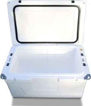 Portable Insulated Cooler Box 65QT Portable Cooler Box for Outdoor Camping Picnic Fishing Outdoor Activities, Sports, Stylish Cold Insulation White