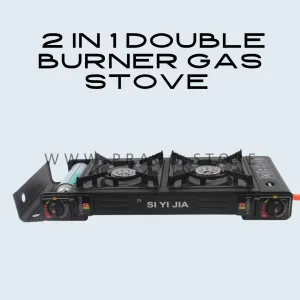 Portable Outdoor Camping Gas Stove and Heater 2 in 1 Double Burner Gas Stove