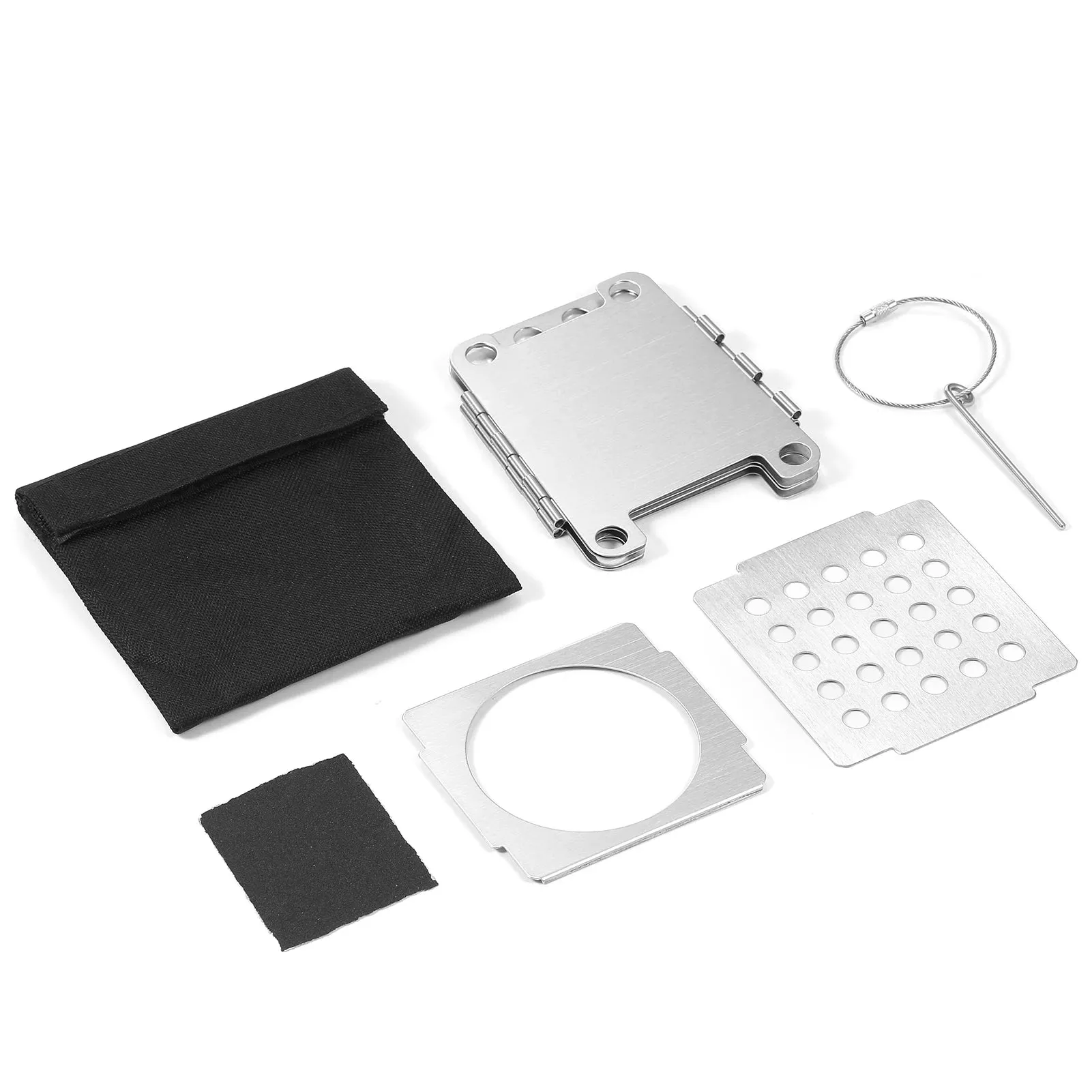 Portable Stainless Steel Folding Wood Stove for Camping, Backpacking, and Outdoor Cooking