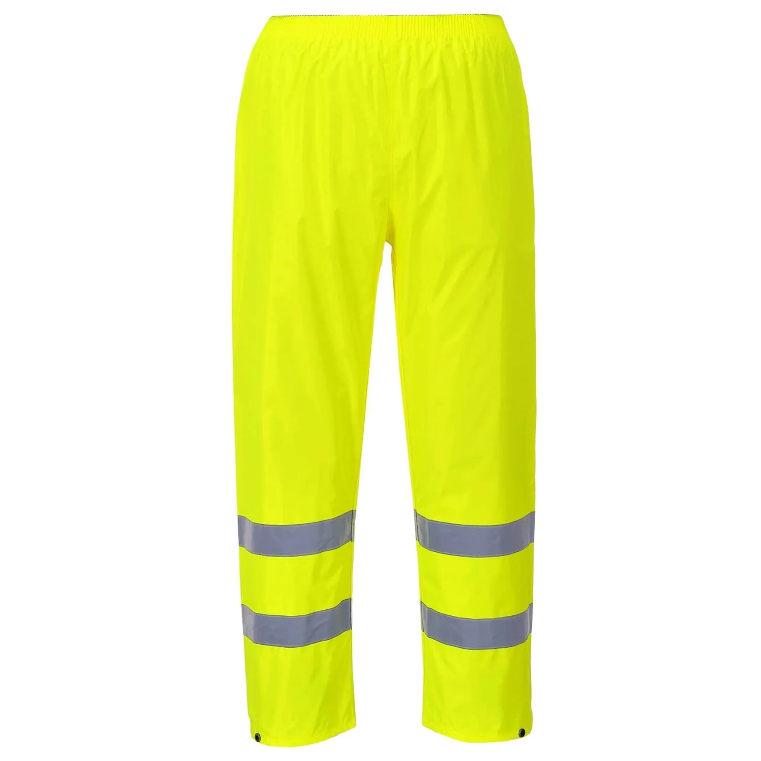 Portwest Hi-Vis Rain Trousers Viz Work Cargo Work Pants Reflective Waterproof Rain ANSI E, Yellow, Medium
