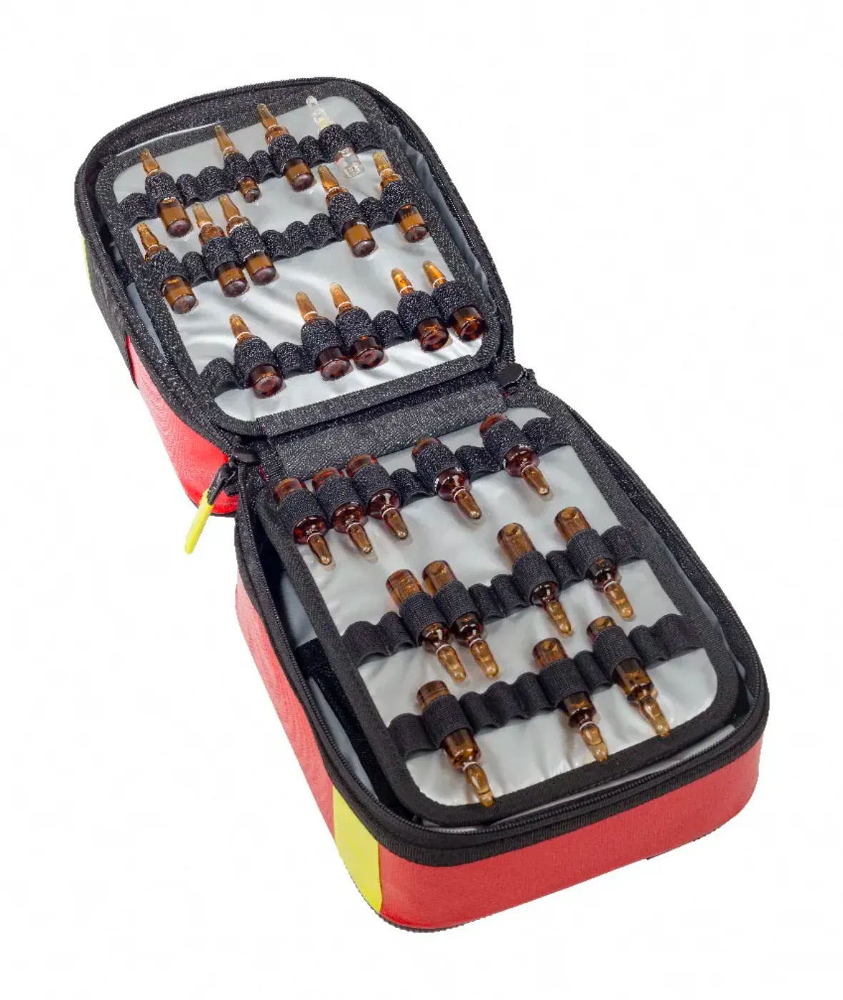 POULERBOXS High Capacity Isothermal Ampoule Holder Tarpaulin Red for 128 Vials