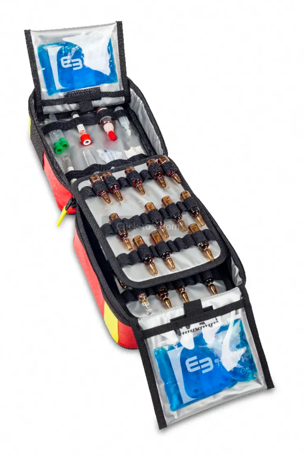 POULERBOXS High Capacity Isothermal Ampoule Holder Tarpaulin Red for 128 Vials