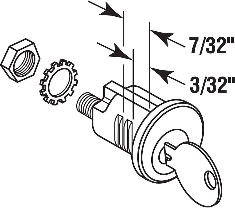 Prime-Line Mailbox Lock Bundle - Replacement Lock Set, 5-Pin Tumbler Lock, Hudson Keyway, Counter-Clockwise Rotation