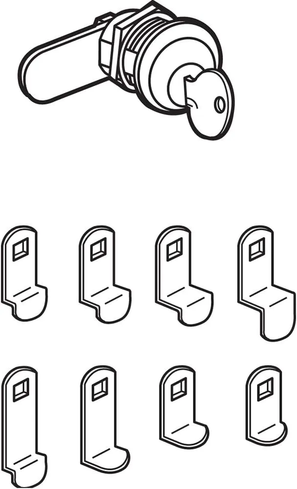Prime-Line Mailbox Lock Bundle - Replacement Lock Set, 5-Pin Tumbler Lock, Hudson Keyway, Counter-Clockwise Rotation