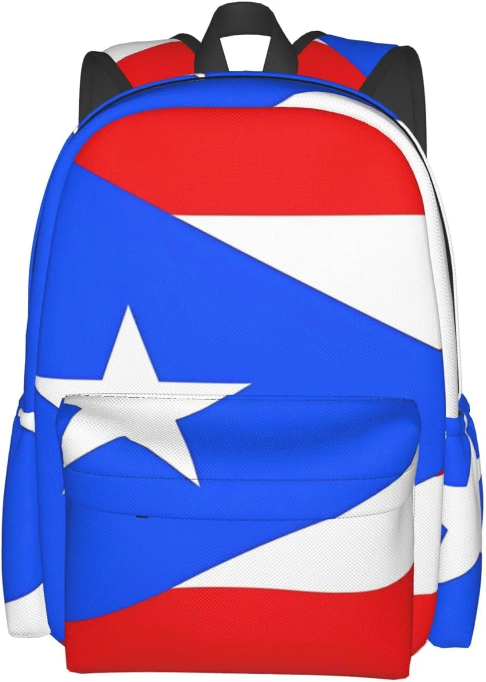 Puerto Rico Flag Backpack Large Capacity Backpack Lightweight Double Shoulder Bag For Women Men Travel