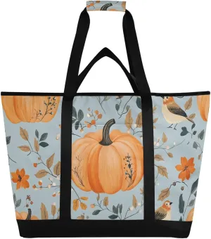 Pumpkins and Sparrows Large Insulated Cooler Bag with PEVA Lining Insulation - Premium, Collapsible Cooler Makes a Perfect Insulated Grocery Bag, Food Delivery Bag, Travel Bag, Beach or campin
