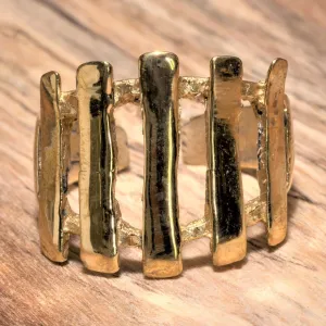 Pure Brass Open Line Ring
