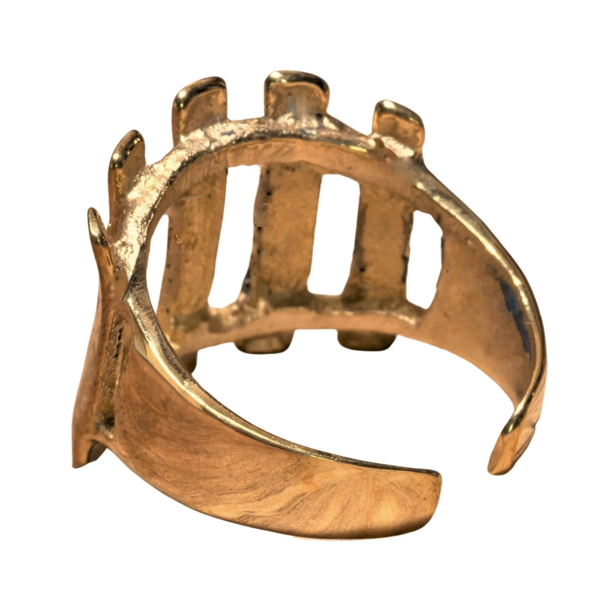 Pure Brass Open Line Ring