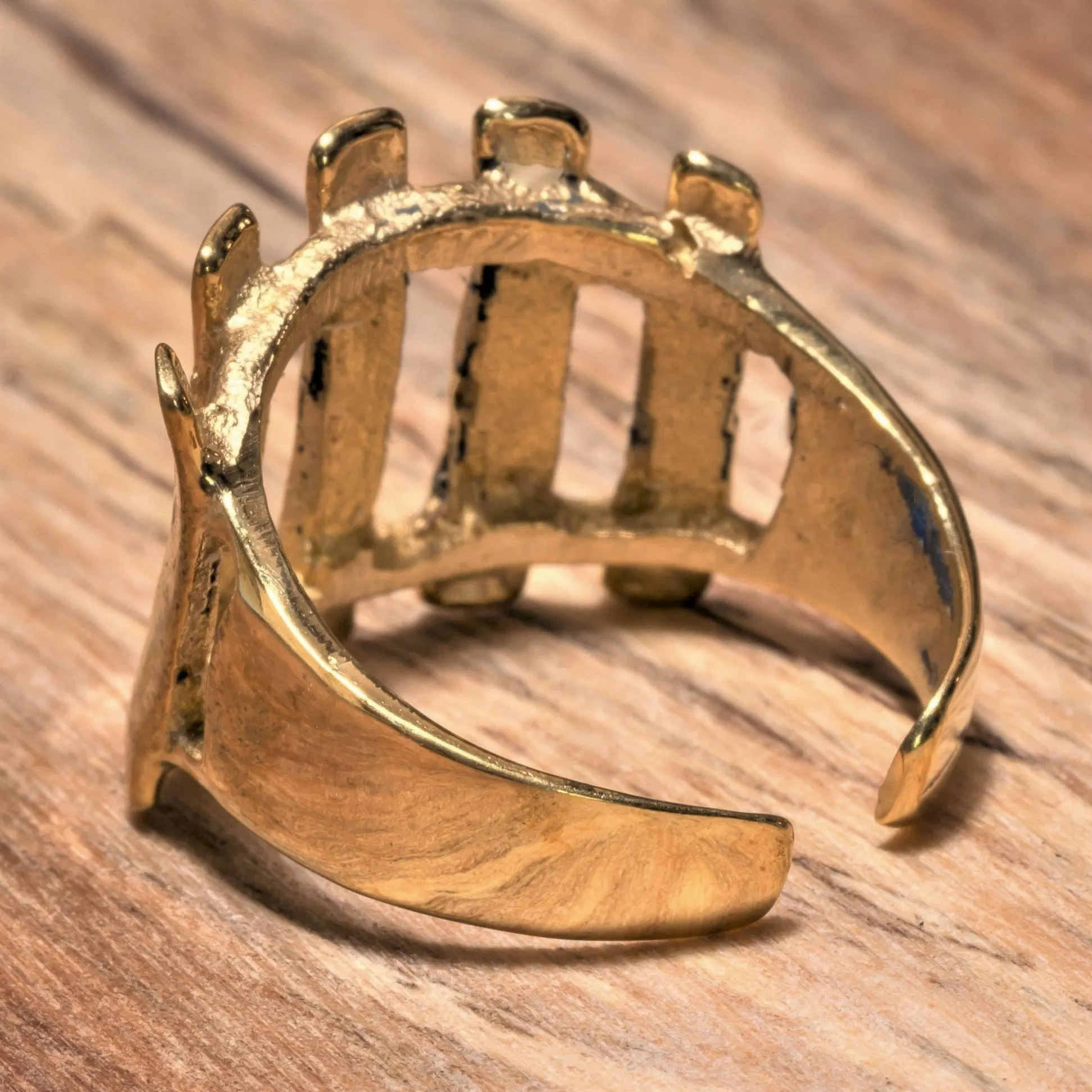 Pure Brass Open Line Ring