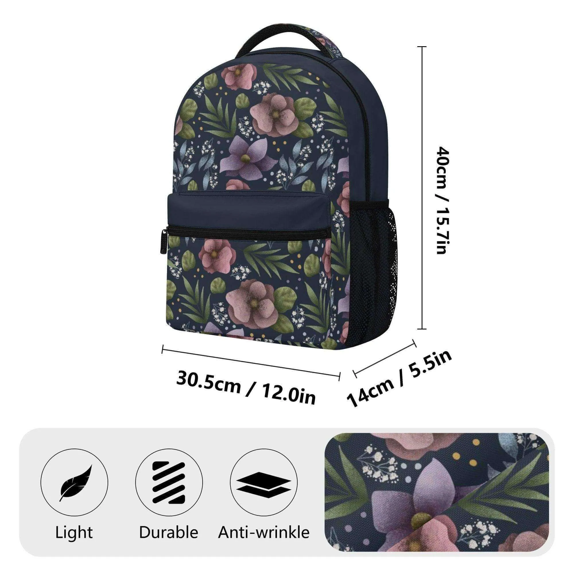 Purple Hydrangea Flower Backpack