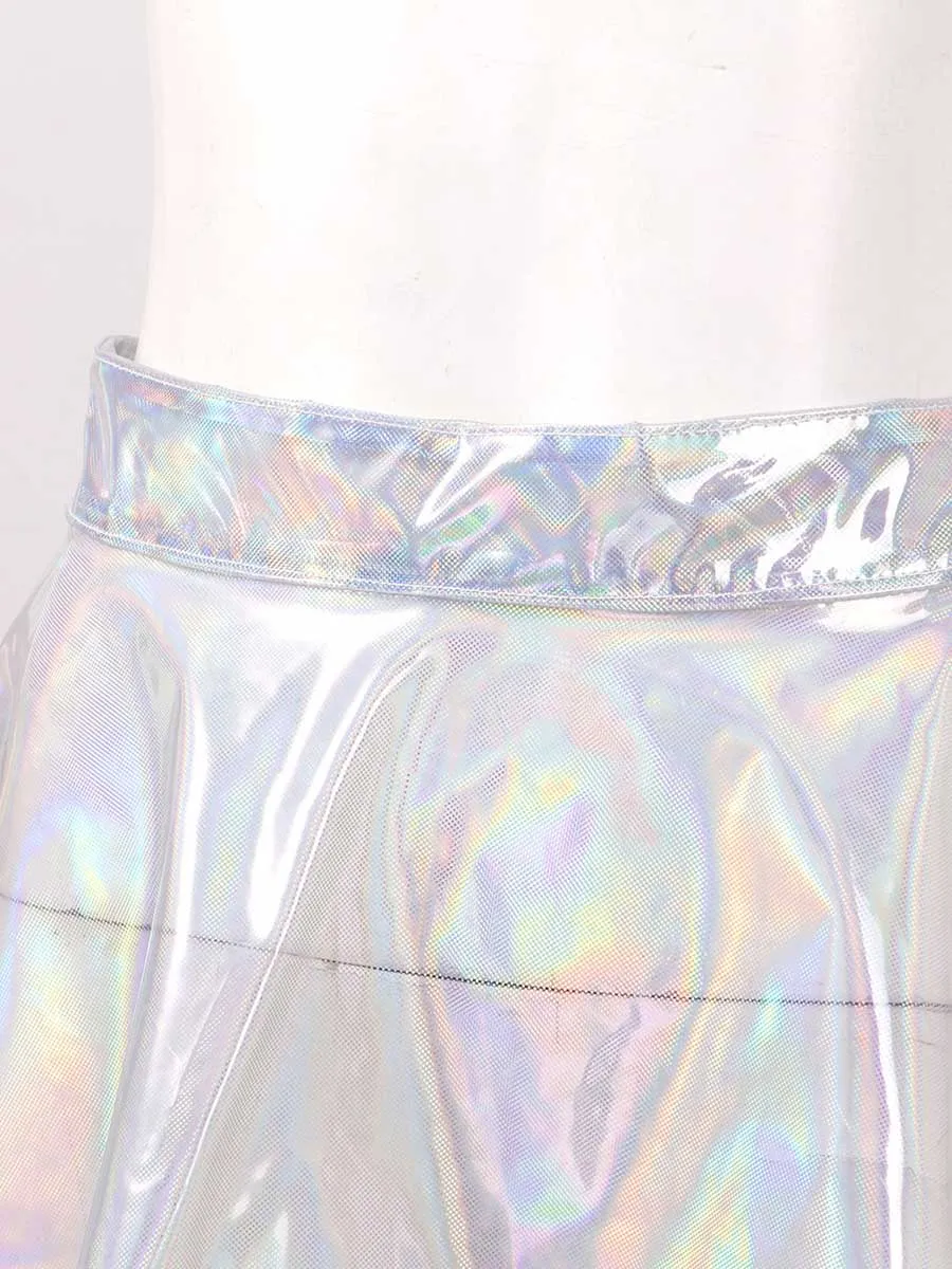 PVC Holographic Reflective Transparent Skirt