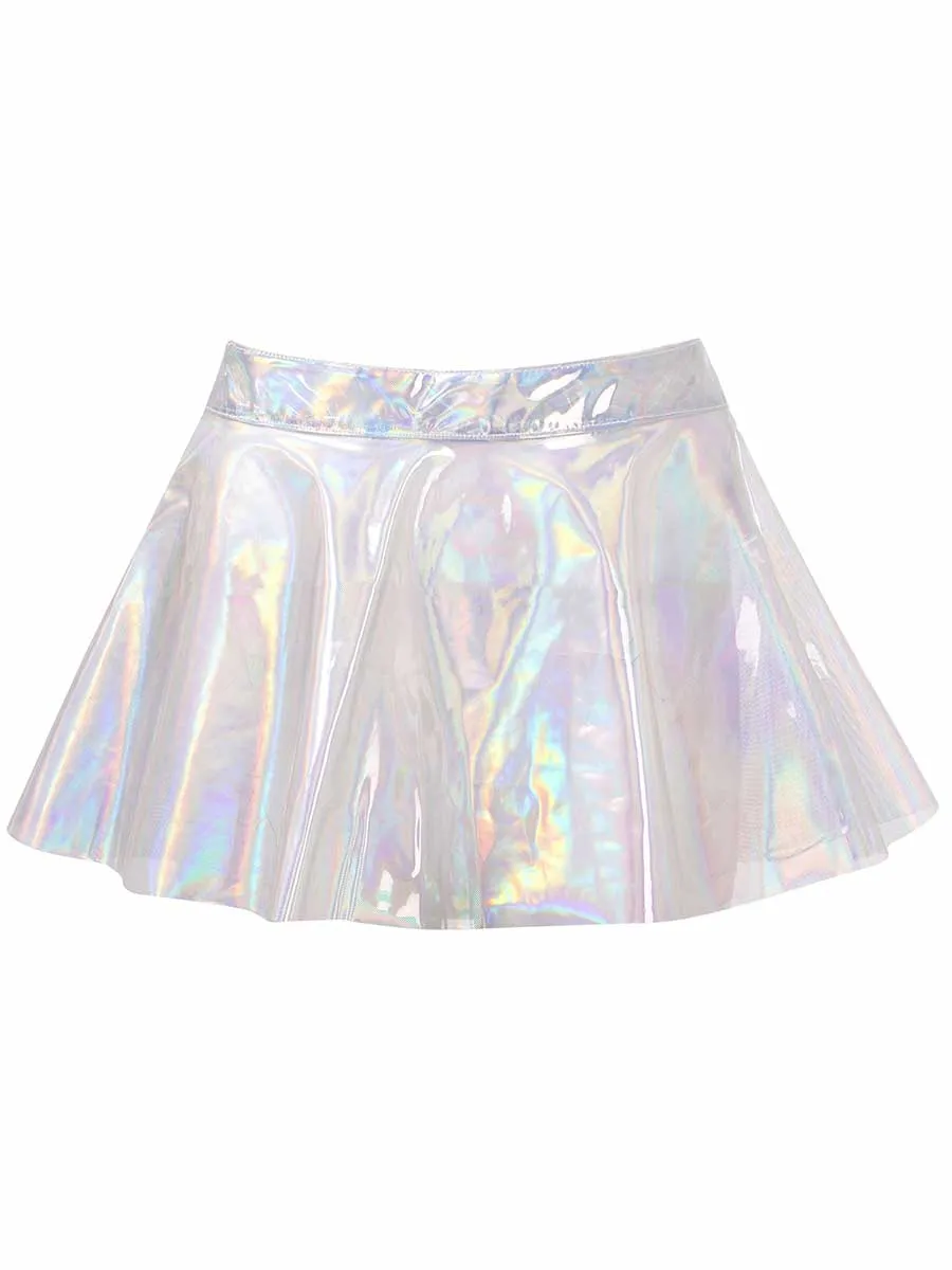 PVC Holographic Reflective Transparent Skirt