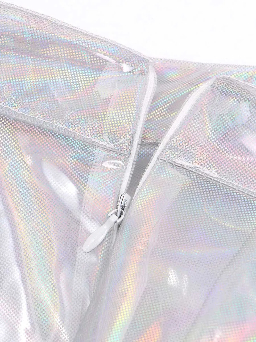 PVC Holographic Reflective Transparent Skirt