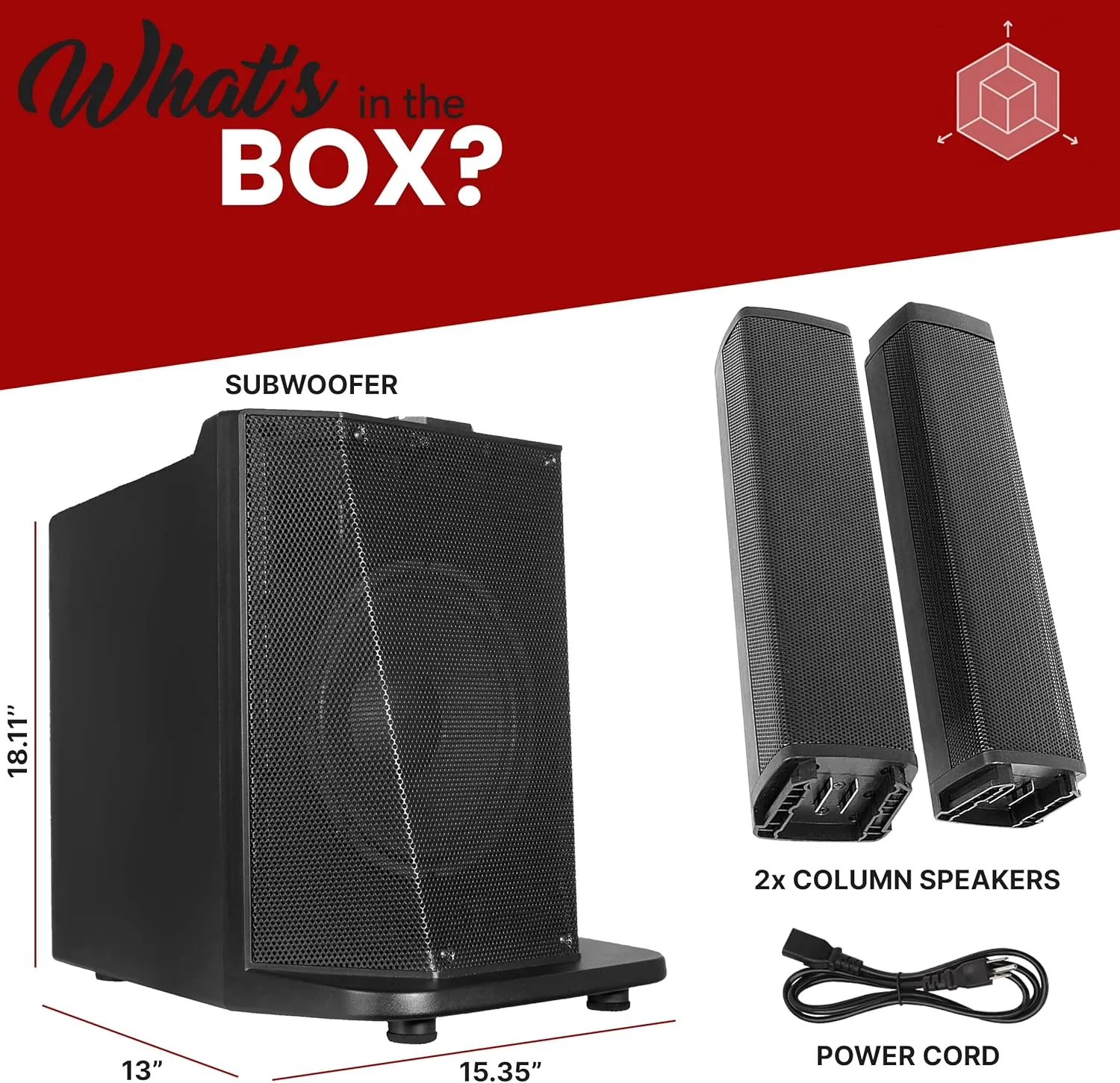 Pyle Line Array Column Speaker - Professional and Compact Sound System with 10 Inch Subwoofer, 8 x 3 Inch Drivers, Streaming, Built-in Digital Audio Amplifier with 4 Band DSP EQ Presets