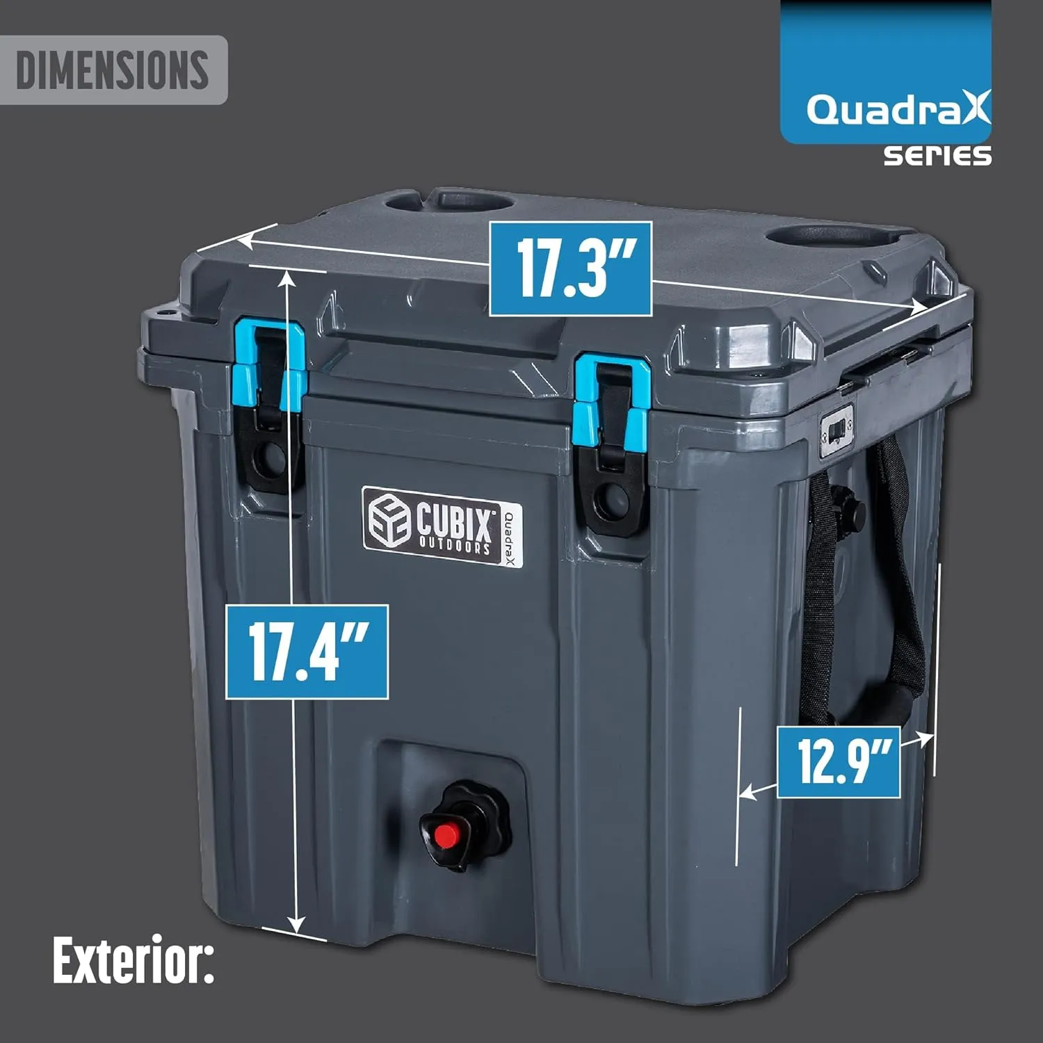 QuadraX 20QT 2-in-1 Beverage Hard Dispenser & Cooler, Portable for Parties, Camping, Beach | Use as Water Jug or Sports Drink Cooler | Cold Retention 5 Days
