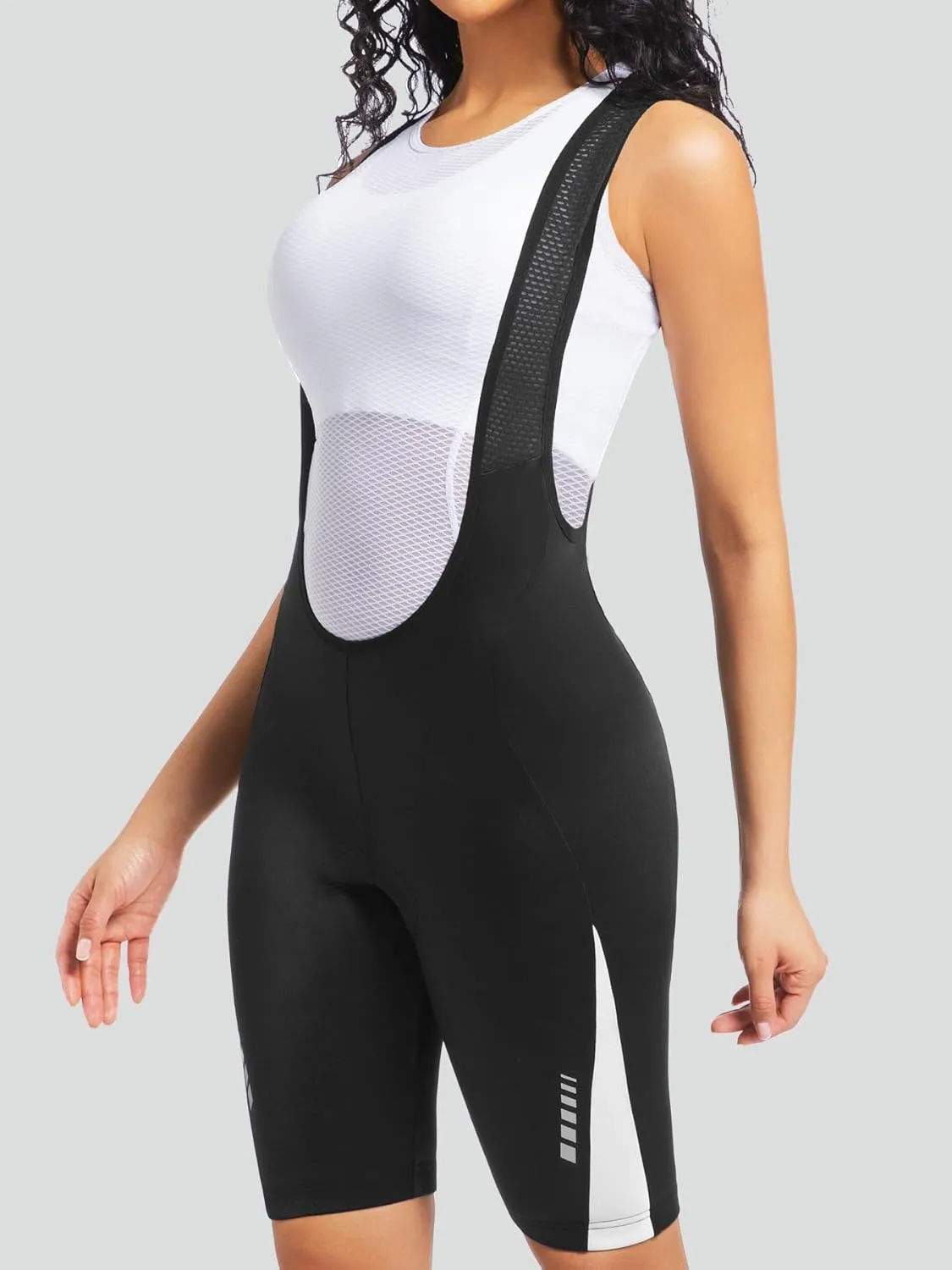 qualidyne Women's Cycling Bib Shorts 4D Padded Bike Shorts Road Biking Bicycle Tights Breathable