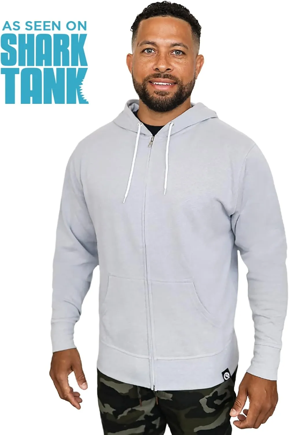 Quikflip 2-in-1 Reversible Backpack Hoodie (As Seen on SHARK TANK) Unisex Full-Zip Hero Hoodie Lite