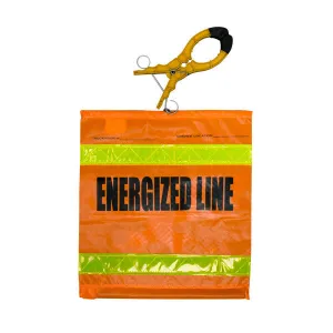 "Energized Line" Flag w/Clamp - 8456HO3