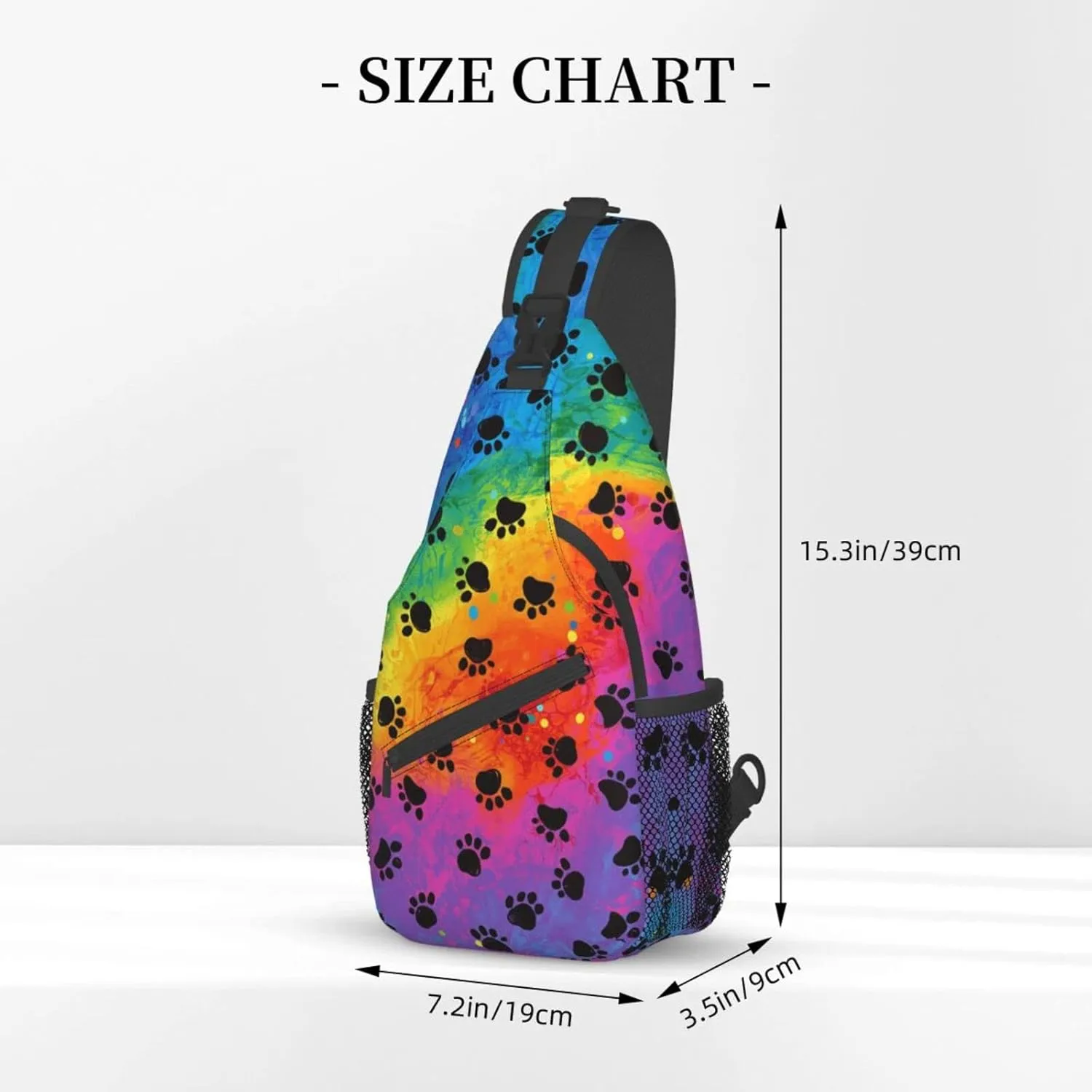 Rainbow LGBT Sling Backpack Multipurpose Chest Bag Hiking Travel Daypack Crossbody Shoulder Bag Outdoor Unisex