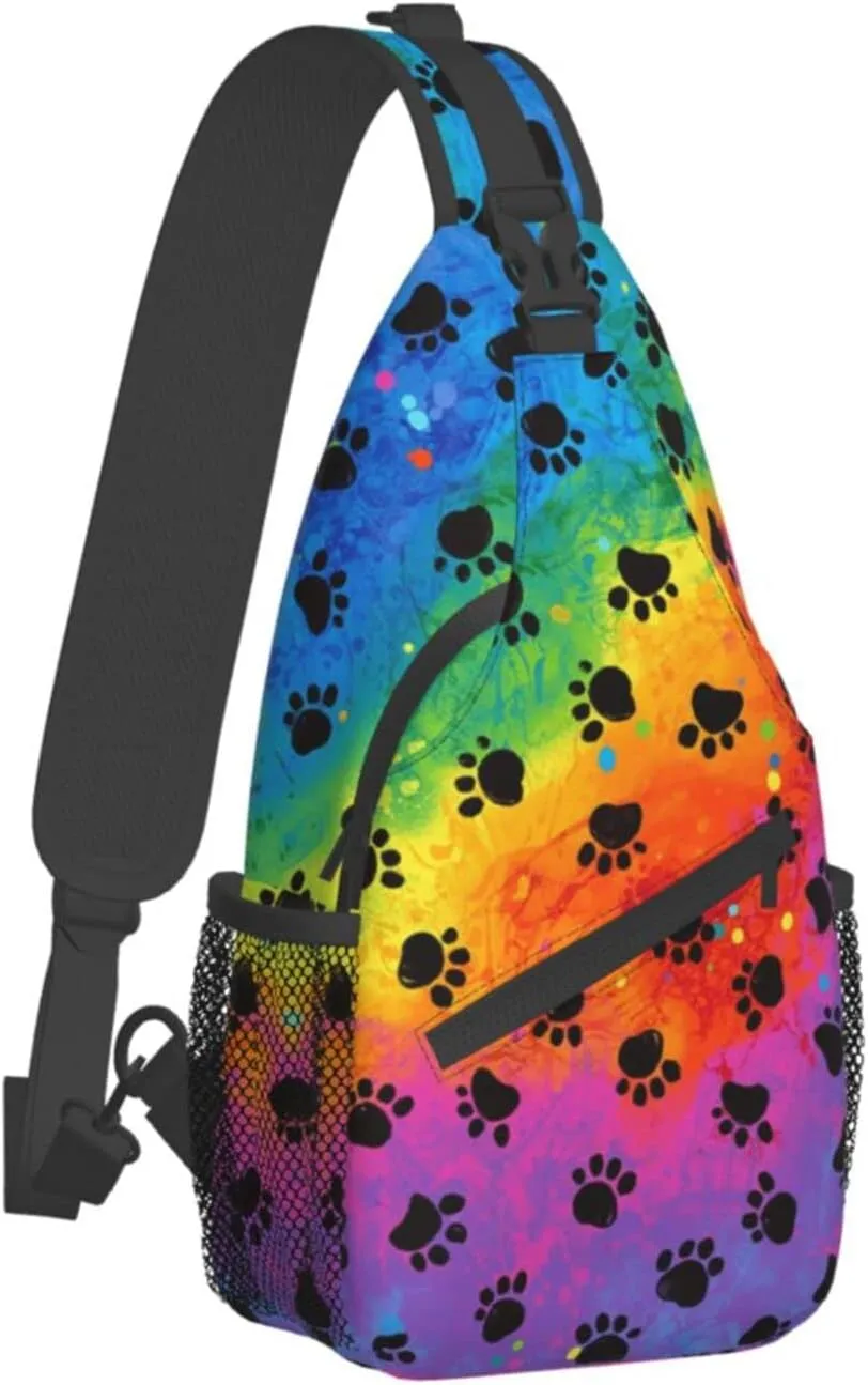 Rainbow LGBT Sling Backpack Multipurpose Chest Bag Hiking Travel Daypack Crossbody Shoulder Bag Outdoor Unisex