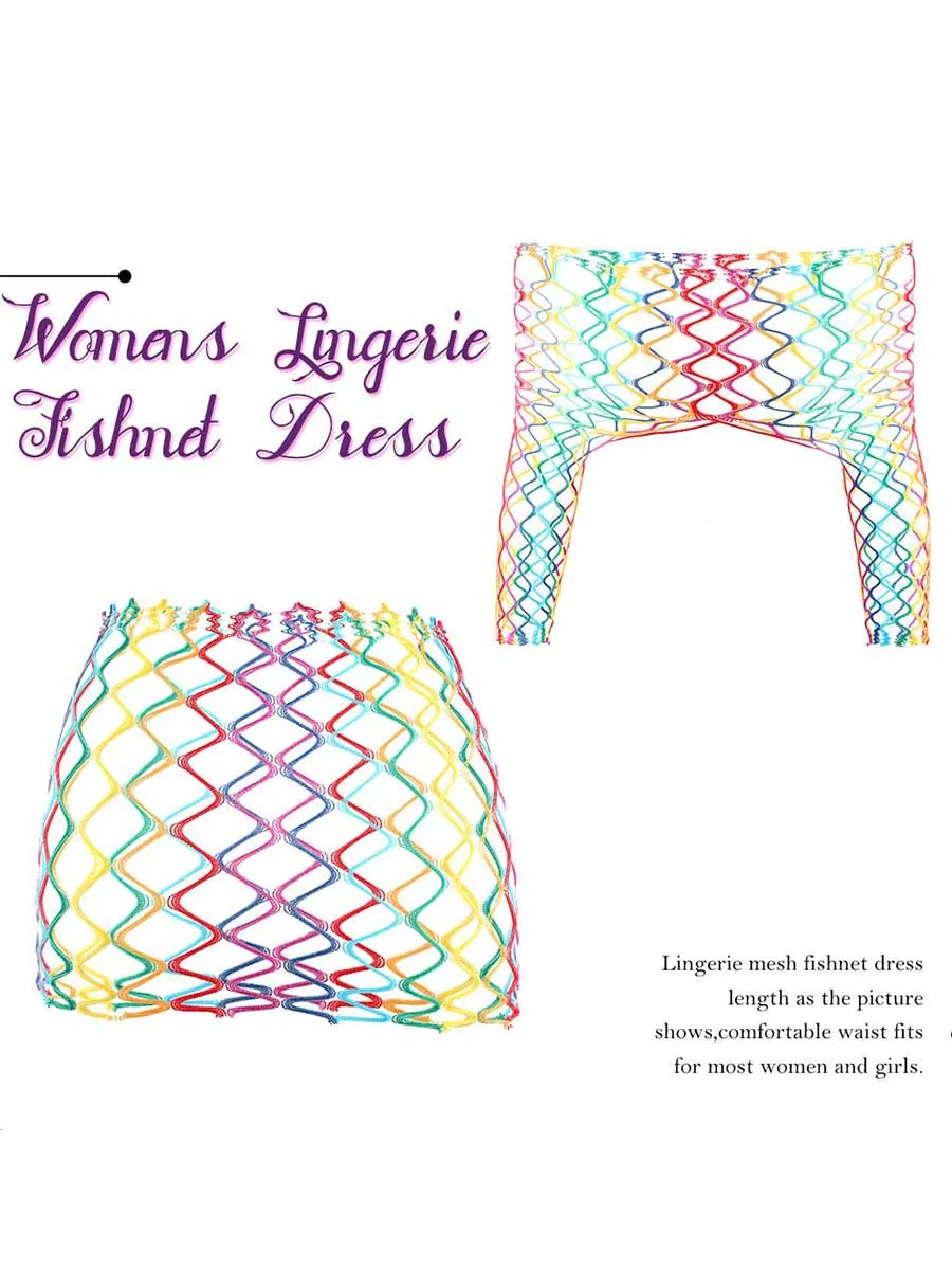 Rainbow See-Through Mesh Set