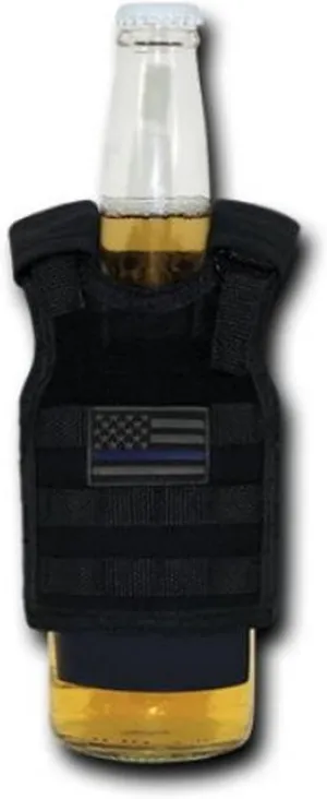 Rapdom Tactical Mini Vest with Thin Blue Line, Black