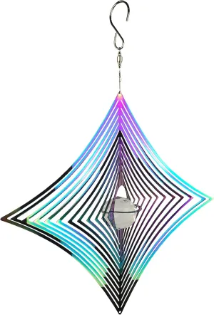 Red Carpet Studios Mirrored Iridescent Geo Spinner, Diamond
