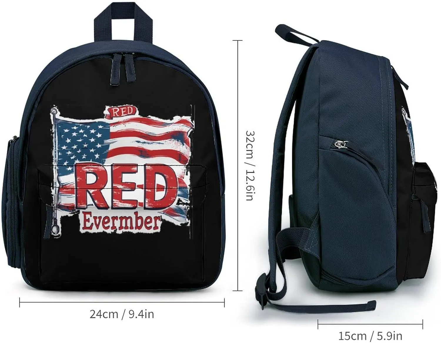RED Friday Remember Everyone Deployed Cute Backpack Lightweight Mini Shoulder Bag Travel Daypack for Camping Picnic