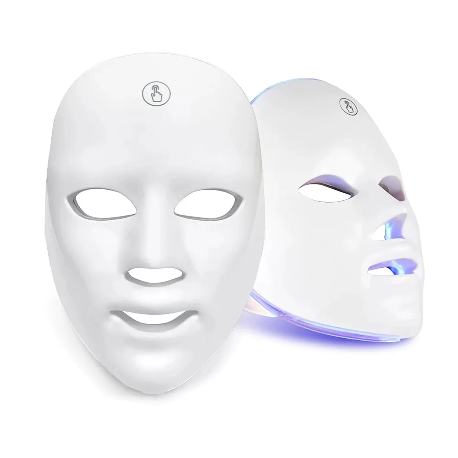 Red Light Therapy for Face, 7 Colors LED Face Mask Light Therapy Portable Rechargeable Red Light Therapy Mask Skin Care Device at Home and Travel for Anti-Aging (FM-01)