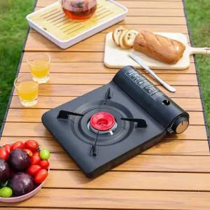REDSUN F8 Portable Ultra-Thin Butane Gas Stove High-Power Cartridge Burner, 10000 BTU of Power with Carry Case, Ideal for Camping, BBQ, Picnics and more