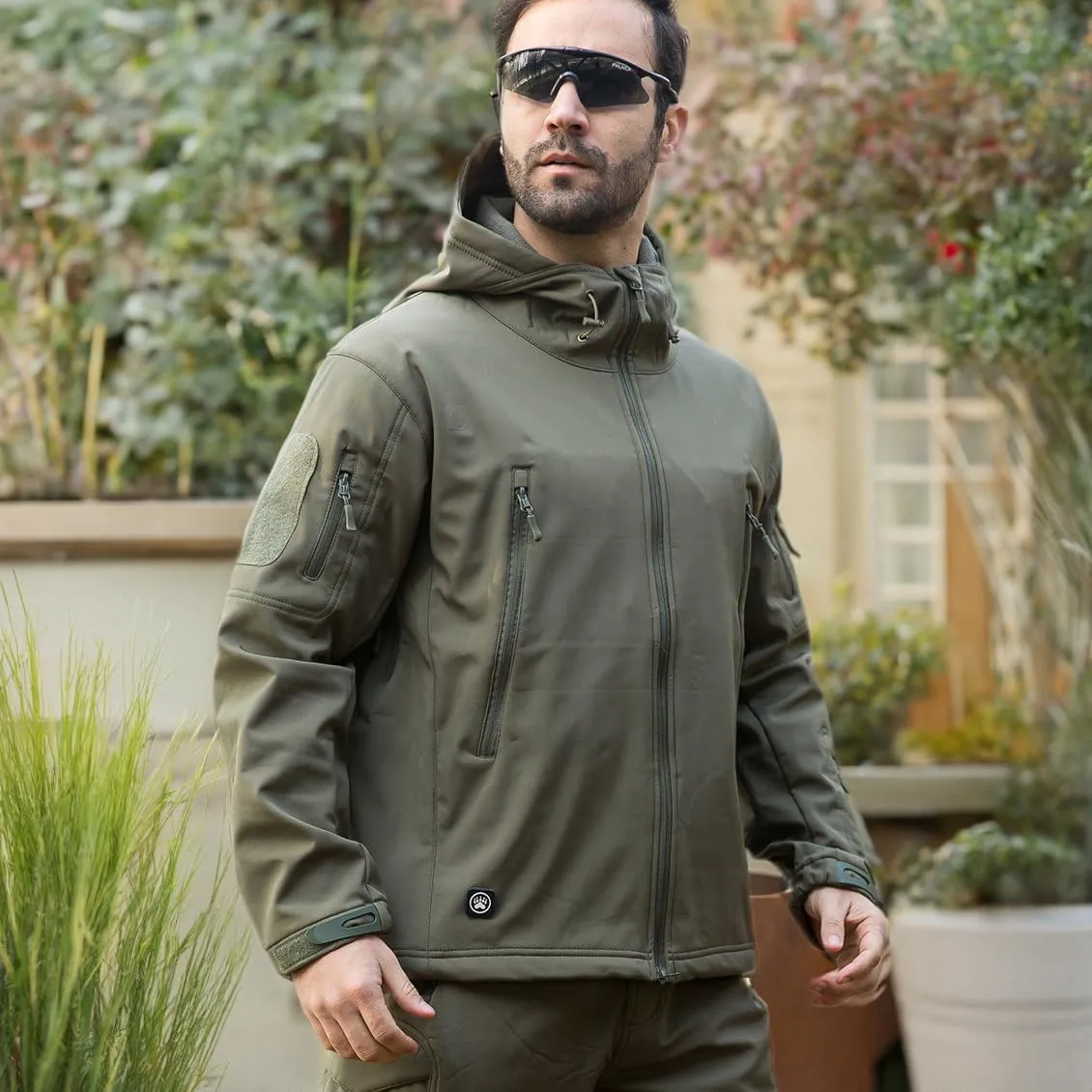 ReFire Gear Men's Army Special Ops Military Tactical Jacket Softshell Fleece Hooded Outdoor Coat