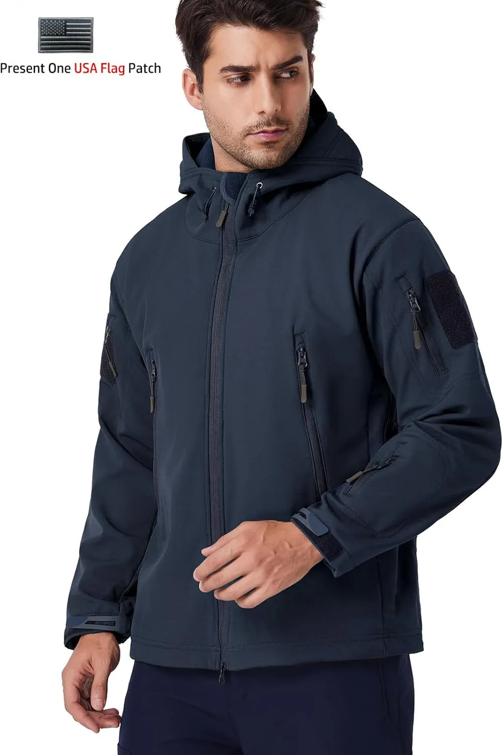 ReFire Gear Men's Army Special Ops Military Tactical Jacket Softshell Fleece Hooded Outdoor Coat