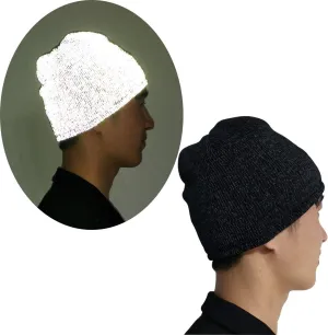 Reflective Beanie Hat High Visibility Warm Winter Loop Knit Cap Gifts for Women Men