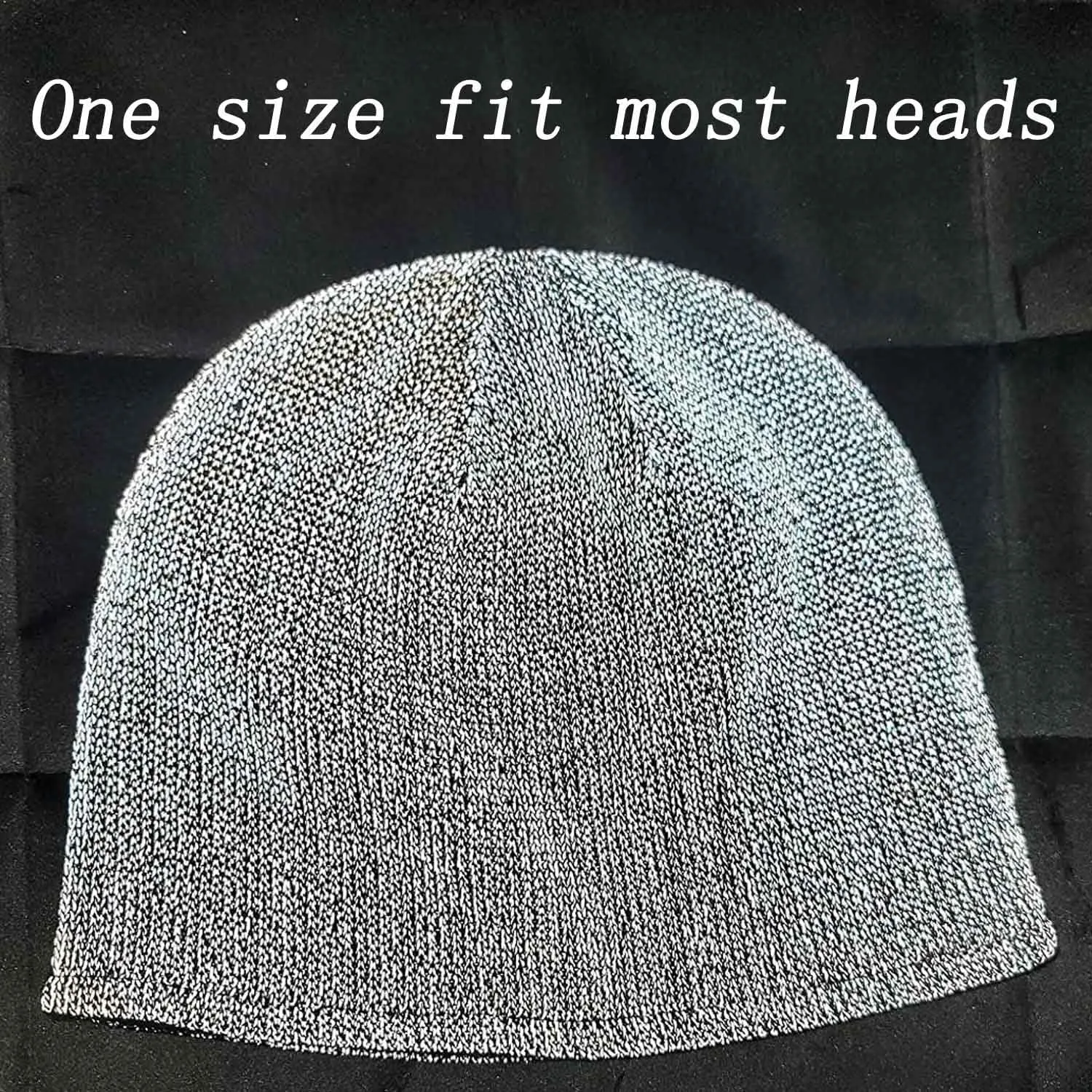 Reflective Beanie Hat High Visibility Warm Winter Loop Knit Cap Gifts for Women Men