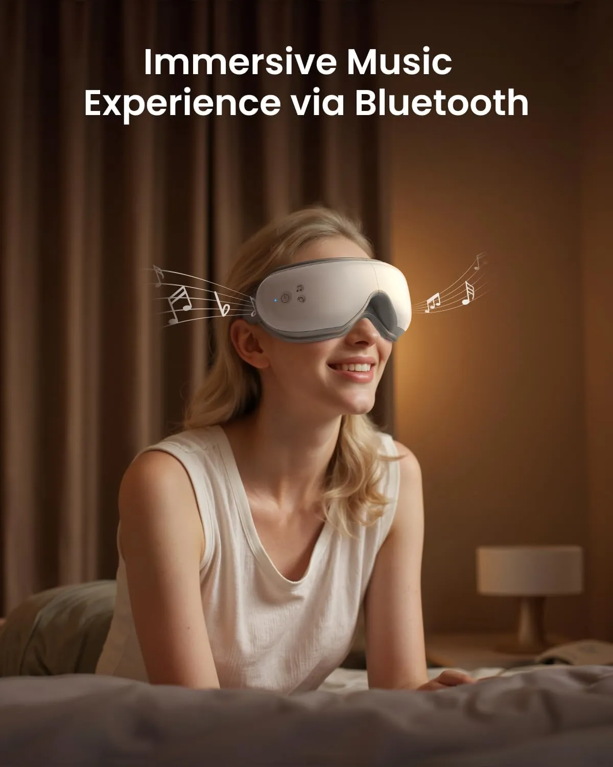 RENPHO Eye Massager with Remote, Heat, Compression, Mothers Day Birthday Gifts for Mom Women, Eyeris 1 Sleep Mask FSA HSA, Headache Massager Scalp for Strain Relief, Migraine Relief, Reduce Stye Eye